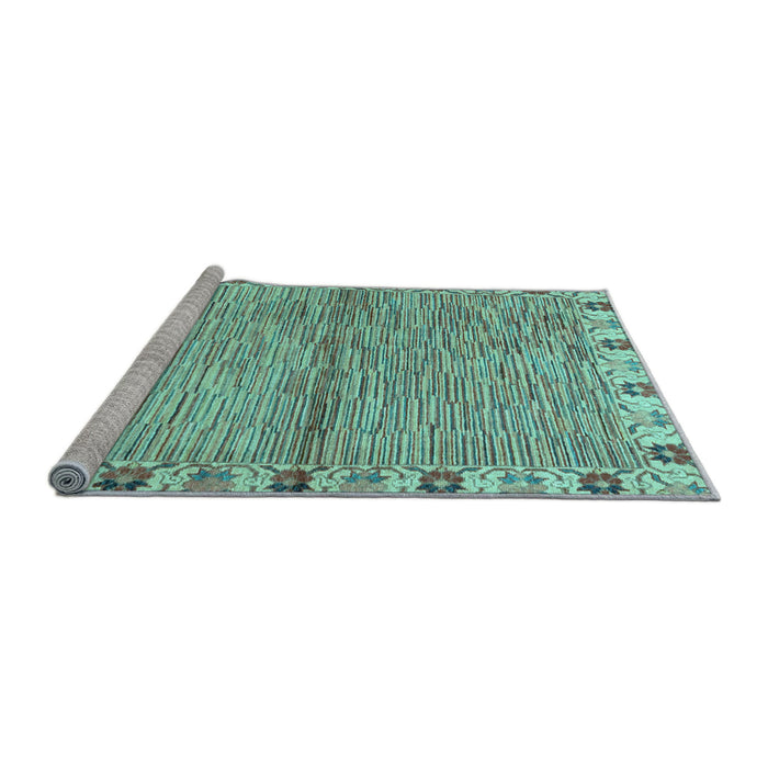 Sideview of Machine Washable Abstract Light Blue Modern Rug, wshabs3940lblu