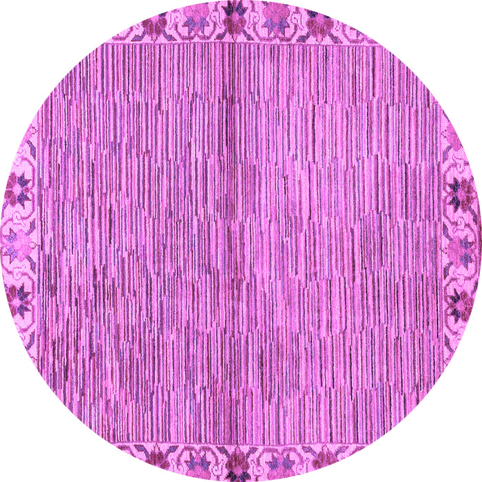 Round Abstract Purple Modern Rug, abs3940pur