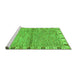 Sideview of Machine Washable Abstract Green Modern Area Rugs, wshabs3940grn