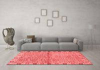 Machine Washable Abstract Red Modern Rug, wshabs3940red