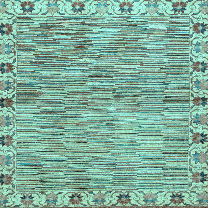 Square Abstract Light Blue Modern Rug, abs3940lblu