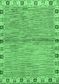 Abstract Emerald Green Modern Rug, abs3940emgrn