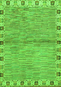 Abstract Green Modern Rug, abs3940grn