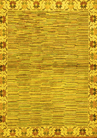 Abstract Yellow Modern Rug, abs3940yw