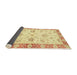 Sideview of Abstract Mustard Yellow Oriental Rug, abs3941