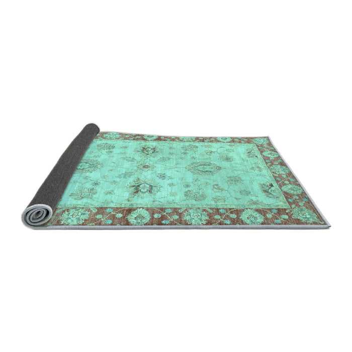 Sideview of Oriental Light Blue Traditional Rug, abs3941lblu