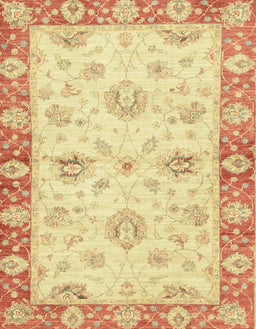 Abstract Mustard Yellow Oriental Rug, abs3941