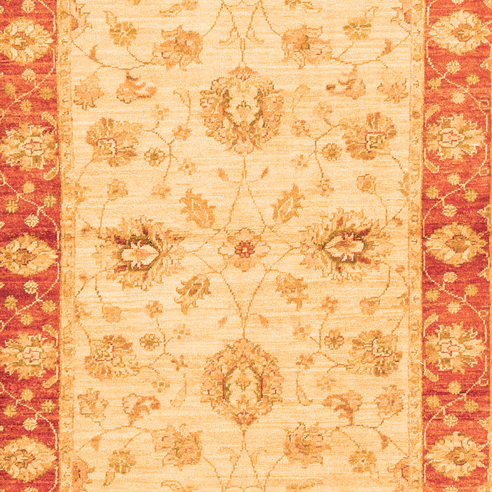 Machine Washable Oriental Orange Traditional Area Rugs, wshabs3941org