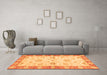 Machine Washable Oriental Orange Traditional Area Rugs in a Living Room, wshabs3941org