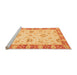 Sideview of Machine Washable Oriental Orange Traditional Area Rugs, wshabs3941org