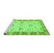 Sideview of Machine Washable Oriental Green Traditional Area Rugs, wshabs3941grn