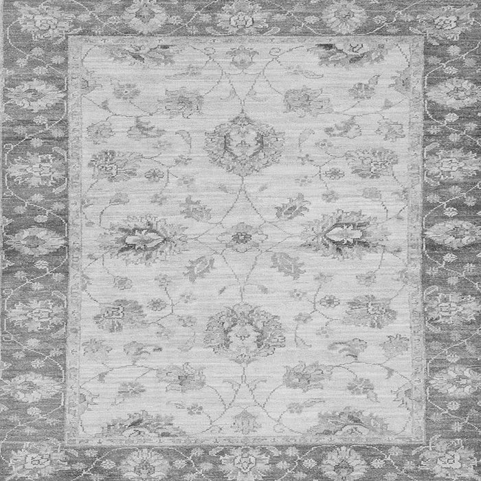Square Machine Washable Oriental Gray Traditional Rug, wshabs3941gry
