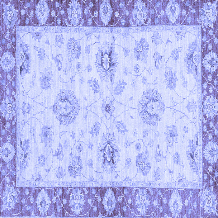Square Oriental Blue Traditional Rug, abs3941blu