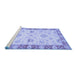 Sideview of Machine Washable Oriental Blue Traditional Rug, wshabs3941blu