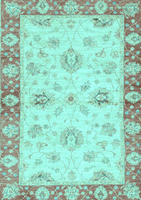 Oriental Light Blue Traditional Rug, abs3941lblu