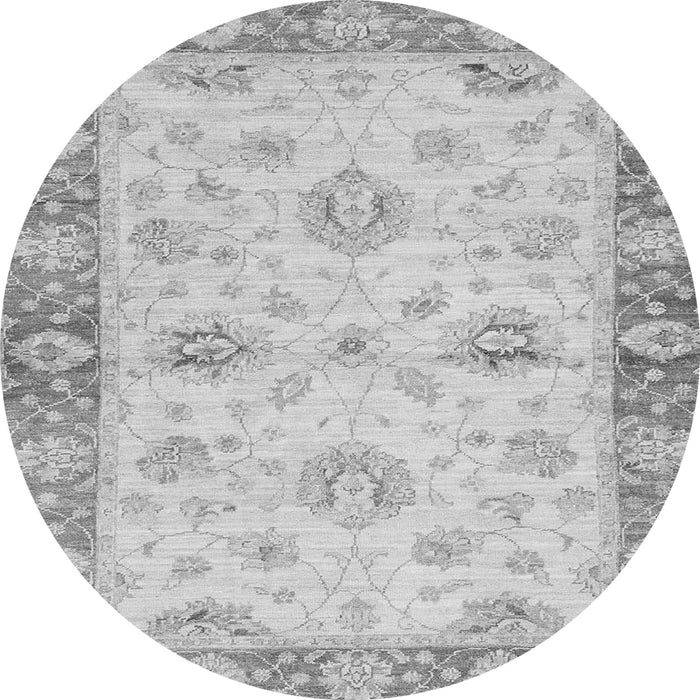 Round Oriental Gray Traditional Rug, abs3941gry