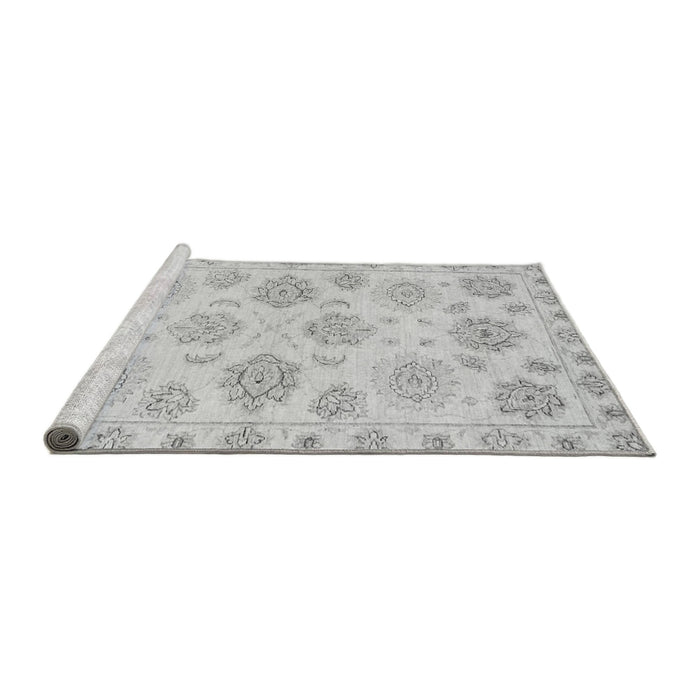 Sideview of Machine Washable Oriental Gray Traditional Rug, wshabs3942gry