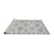 Sideview of Machine Washable Oriental Gray Traditional Rug, wshabs3942gry