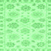 Square Oriental Emerald Green Traditional Rug, abs3942emgrn