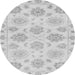 Round Oriental Gray Traditional Rug, abs3942gry