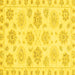 Square Machine Washable Oriental Yellow Traditional Rug, wshabs3942yw