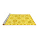 Sideview of Machine Washable Oriental Yellow Traditional Rug, wshabs3942yw