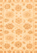 Machine Washable Oriental Orange Traditional Area Rugs, wshabs3942org