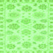 Square Machine Washable Oriental Green Traditional Area Rugs, wshabs3942grn