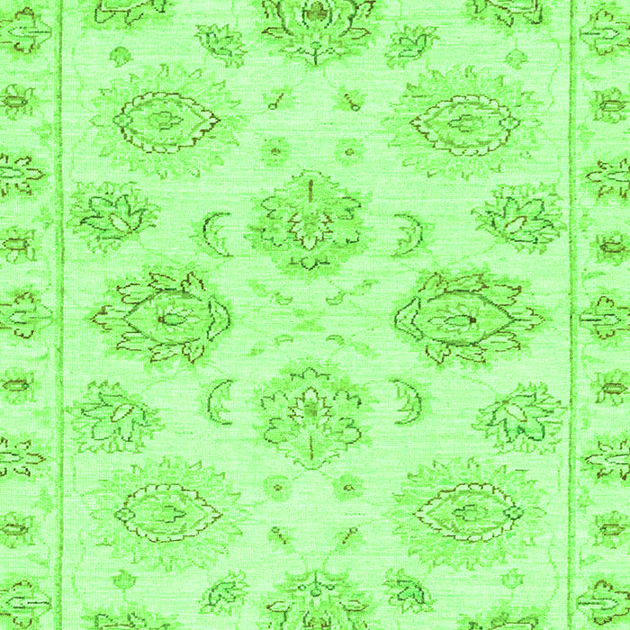 Machine Washable Oriental Green Traditional Area Rugs, wshabs3942grn