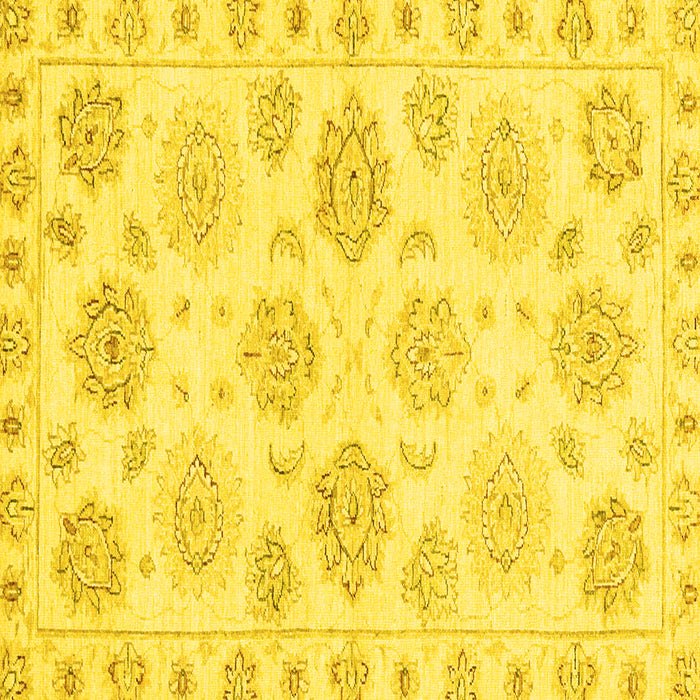 Square Oriental Yellow Traditional Rug, abs3942yw