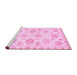 Sideview of Machine Washable Oriental Pink Traditional Rug, wshabs3942pnk