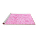 Sideview of Machine Washable Oriental Pink Traditional Rug, wshabs3943pnk