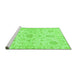 Sideview of Machine Washable Oriental Green Traditional Area Rugs, wshabs3943grn