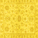 Square Oriental Yellow Traditional Rug, abs3943yw