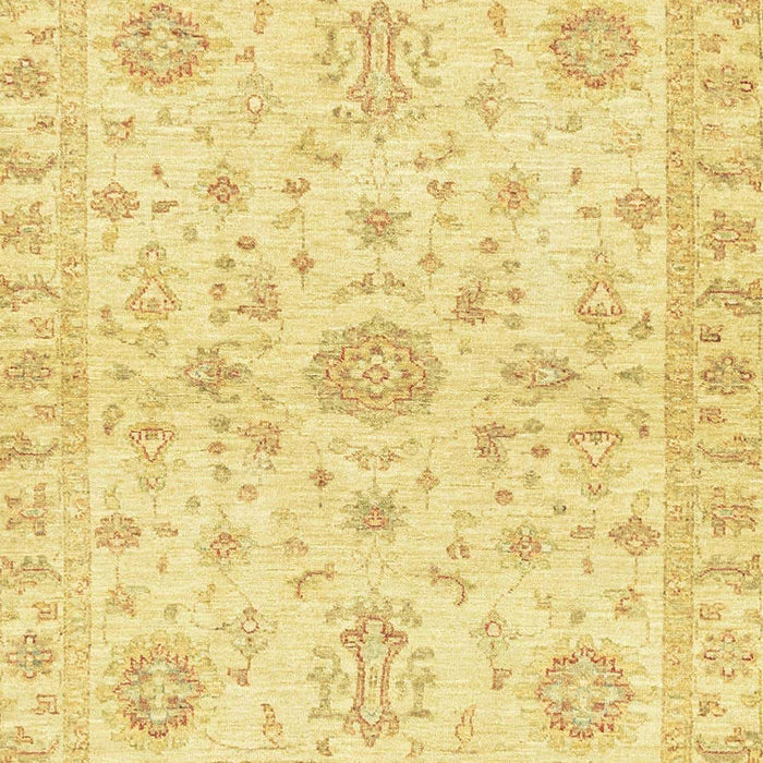 Machine Washable Abstract Chrome Gold Yellow Rug, wshabs3943