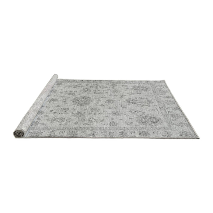 Sideview of Machine Washable Oriental Gray Traditional Rug, wshabs3943gry