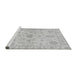 Sideview of Machine Washable Oriental Gray Traditional Rug, wshabs3943gry