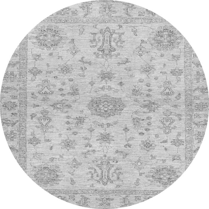 Round Oriental Gray Traditional Rug, abs3943gry