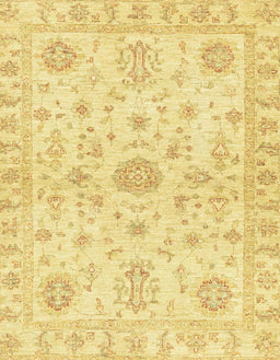 Abstract Chrome Gold Yellow Oriental Rug, abs3943