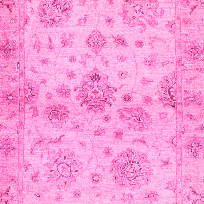 Machine Washable Oriental Pink Traditional Rug, wshabs3944pnk