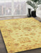 Machine Washable Abstract Yellow Rug in a Family Room, wshabs3944