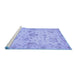 Sideview of Machine Washable Oriental Blue Traditional Rug, wshabs3944blu