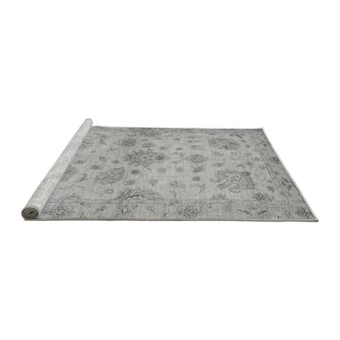 Sideview of Machine Washable Oriental Gray Traditional Rug, wshabs3944gry