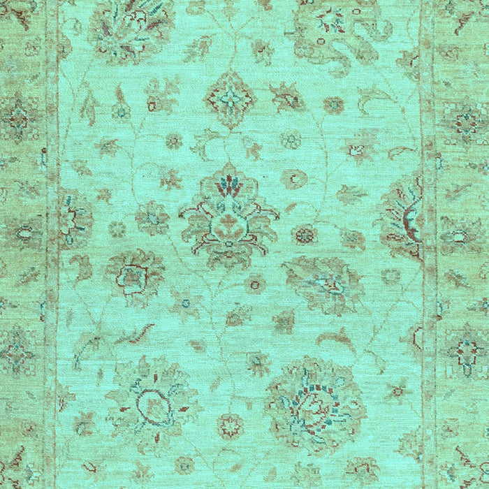 Machine Washable Oriental Light Blue Traditional Rug, wshabs3944lblu