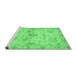 Sideview of Machine Washable Oriental Emerald Green Traditional Area Rugs, wshabs3944emgrn