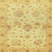 Square Abstract Yellow Oriental Rug, abs3944