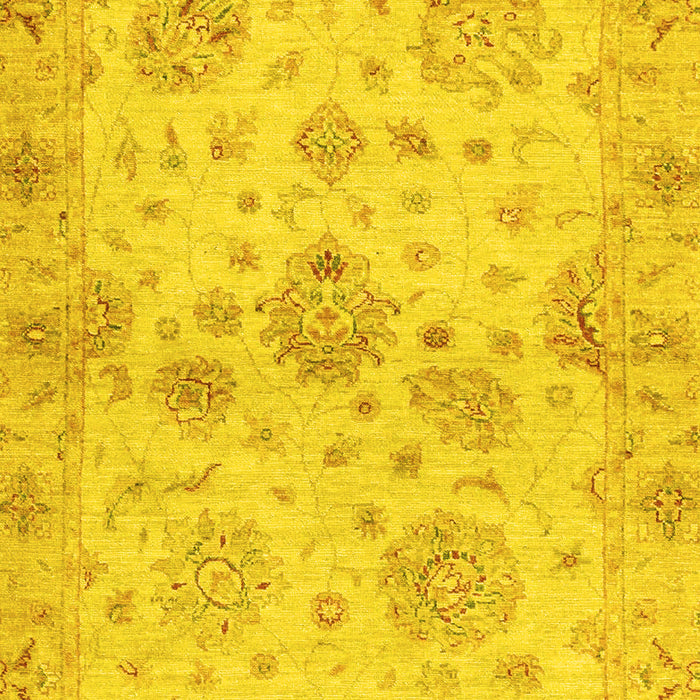 Machine Washable Oriental Yellow Traditional Rug, wshabs3944yw