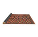 Sideview of Abstract Saffron Red Modern Rug, abs3945