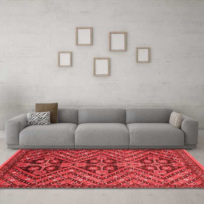 Modern Red Washable Rugs