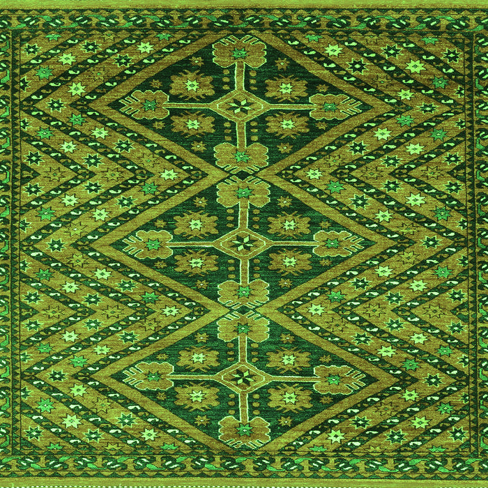Square Abstract Green Modern Rug, abs3945grn